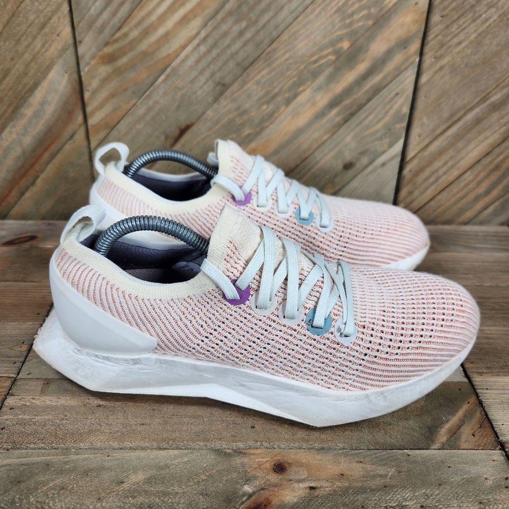 Allbirds Tree Flyer Womens Athletic Running Shoes Size 9 Peach Beige Lace Up